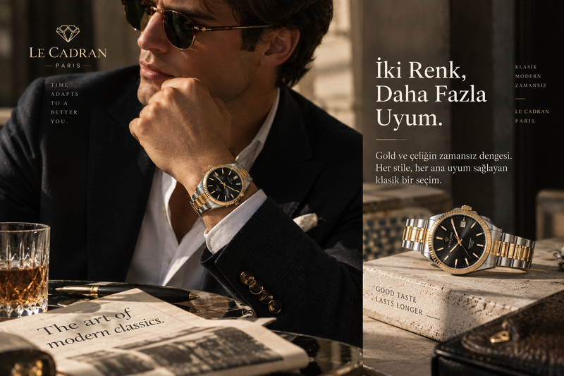 İki Renkli (Gold ve Gümüş) Erkek Saat: Nasıl Takılır, Kime Yakışır?