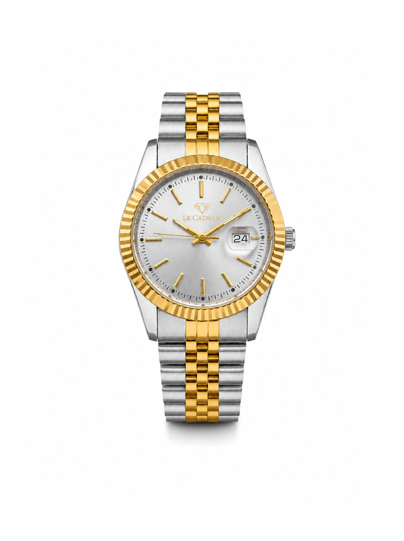 Le Cadran Royale Dore – Gold & Silver Çelik Kordon Erkek Kol Saati