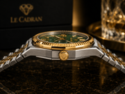 Le Cadran Royale Emeraude – Gold & Silver Çelik Kordon Yeşil Kadranlı Old Money Erkek Kol Saati — görsel 5