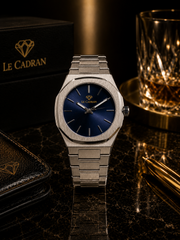 Le Cadran Eclipse Navy Bleu – Çelik Kordon Old Money Lacivert Kadranlı Erkek Kol Saati — görsel 6