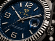 Le Cadran Obsidian Bleu – Lacivert Çelik Kordon Old Money Mavi Kadranlı Erkek Kol Saati — görsel 4
