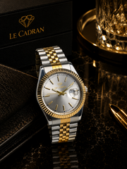 Le Cadran Royale Dore – Gold & Silver Çelik Kordon Erkek Kol Saati — görsel 2