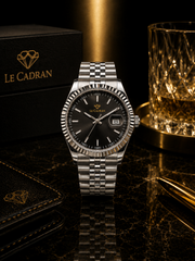 Le Cadran Royale Noir – Çelik Kordon Old Money Erkek Kol Saati — görsel 5