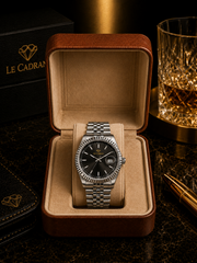 Le Cadran Royale Noir – Çelik Kordon Old Money Erkek Kol Saati — görsel 4