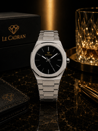 Le Cadran Eclipse Noir – Çelik Kordon Old Money Erkek Kol Saati - görsel 4